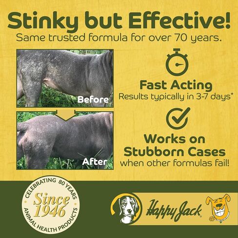 HAPPY JACK Dermacide Ointment, Dog Itch Relief, Hot Spot Treatment, Mange Treatment Dogs, Use on Mange Mite, Itching Eczemas, and as Dog Yeast Infection Treatment, 4 oz. in Saudi Arabia