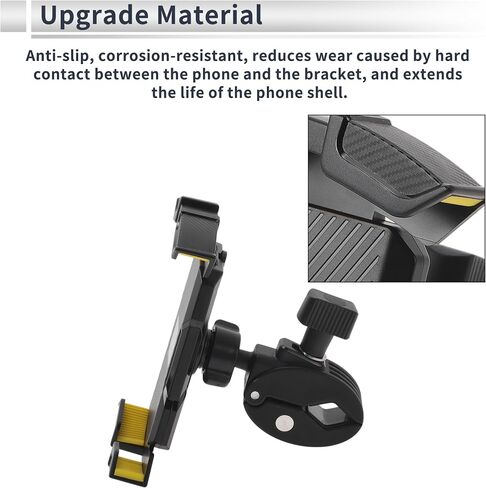 Motoforti Motorcycle Phone Mount Holder Motorbike Mobile Phone Holder for Handlebar Mount Fits 4.7"-6.8" / 119.38-172.72mm Smartphones in Saudi Arabia