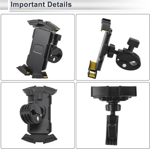 Motoforti Motorcycle Phone Mount Holder Motorbike Mobile Phone Holder for Handlebar Mount Fits 4.7"-6.8" / 119.38-172.72mm Smartphones in Saudi Arabia