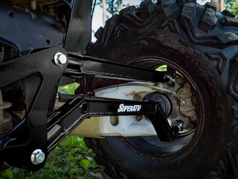 SuperATV High Clearance Boxed Rear Radius Arms/Rods for Polaris RZR XP 900 / XP 4 900 (2011-2014) - Black in Saudi Arabia