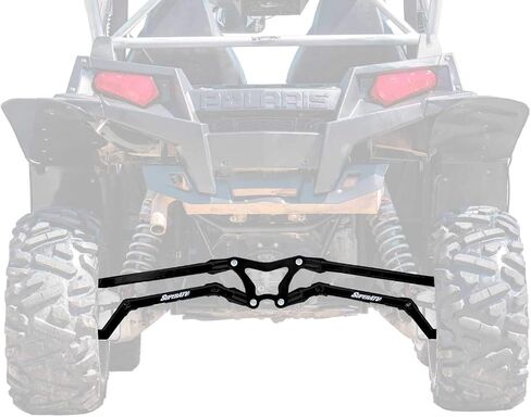 SuperATV High Clearance Boxed Rear Radius Arms/Rods for Polaris RZR XP 900 / XP 4 900 (2011-2014) - Black in Saudi Arabia