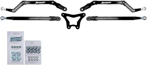 SuperATV High Clearance Boxed Rear Radius Arms/Rods for Polaris RZR XP 900 / XP 4 900 (2011-2014) - Black in Saudi Arabia