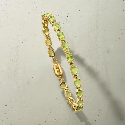 روس سايمونز 8.50 CT. T.W. سوار تنس peridot بالذهب 18kt على الجنيه الاسترليني مع المشبك المغناطيسي in Saudi Arabia