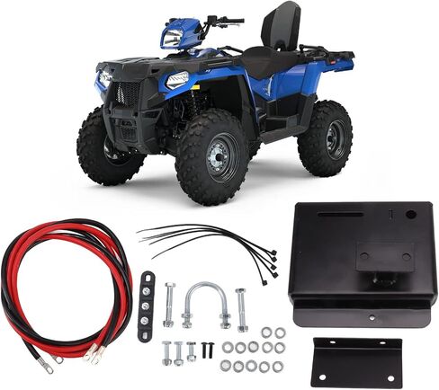 Battery Relocation Kit ABS Metal ATV Battery Terminals Relocation Box With Heavy Duty Cable For Polaris Sportsman 450 570 2014 2020 in Saudi Arabia