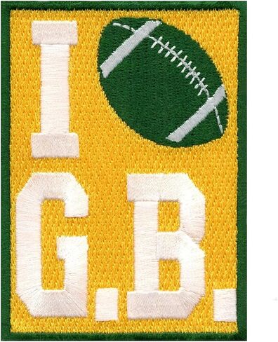 I Heart Green Bay Football Patch Parody Embroidered Iron On in Saudi Arabia
