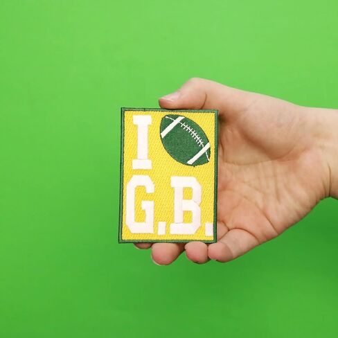 I Heart Green Bay Football Patch Parody Embroidered Iron On in Saudi Arabia
