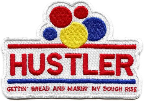 Hustler Gettin Bread Patch Funny Brand Parody Embroidered Iron On in Saudi Arabia
