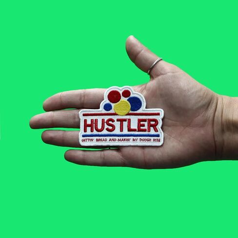 Hustler Gettin Bread Patch Funny Brand Parody Embroidered Iron On in Saudi Arabia