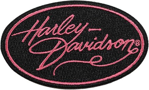 Harley-Davidson 3.5 in. Embroidered Harley Gal Oval Emblem Sew-On Patch - Black in Saudi Arabia