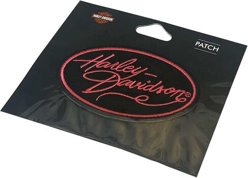 Harley-Davidson 3.5 in. Embroidered Harley Gal Oval Emblem Sew-On Patch - Black in Saudi Arabia