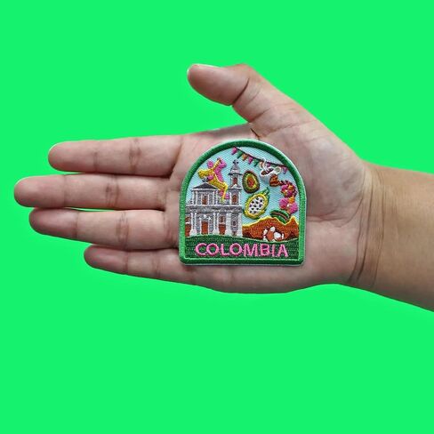 Colombia World Showcase Travel Patch Souvenir Paisa Vacation Embroidered Iron On in Saudi Arabia