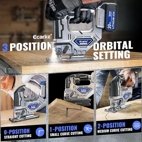Cordless Jig Saw For Makita 18V Battery:Brushless Motor jigsaw tool with Variable Speed - LED Light, 0°-45° Bevel Cuts 3-Position Orbital Action for Straight Curve Circle Cutting in Saudi Arabia