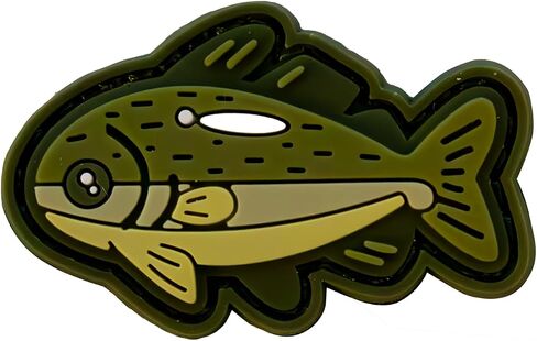 Fish PVC Morale Patch Collection – Hook and Loop Tactical Fishing Patches – Durable Waterproof Ranger Eye for Anglers, Backpacks, Hats, and Gear – Unique Fisherman Gift & Stocking Stuffer - Twin Pack in Saudi Arabia
