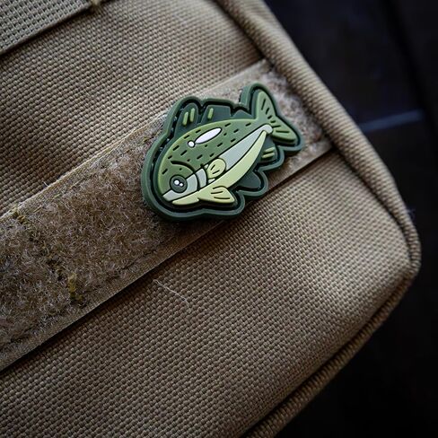 Fish PVC Morale Patch Collection – Hook and Loop Tactical Fishing Patches – Durable Waterproof Ranger Eye for Anglers, Backpacks, Hats, and Gear – Unique Fisherman Gift & Stocking Stuffer - Twin Pack in Saudi Arabia