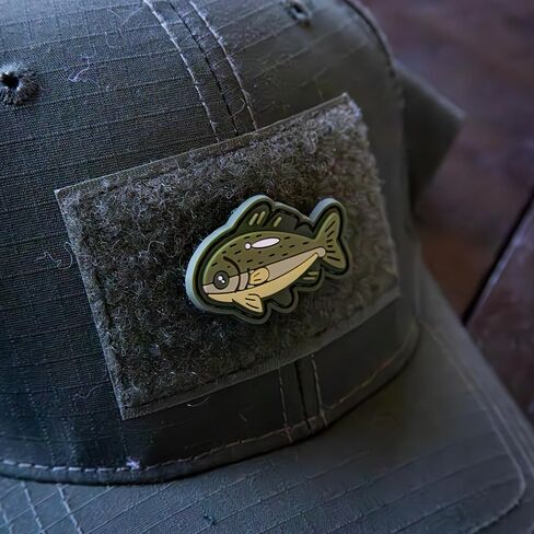 Fish PVC Morale Patch Collection – Hook and Loop Tactical Fishing Patches – Durable Waterproof Ranger Eye for Anglers, Backpacks, Hats, and Gear – Unique Fisherman Gift & Stocking Stuffer - Twin Pack in Saudi Arabia
