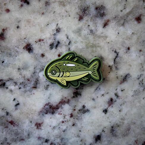Fish PVC Morale Patch Collection – Hook and Loop Tactical Fishing Patches – Durable Waterproof Ranger Eye for Anglers, Backpacks, Hats, and Gear – Unique Fisherman Gift & Stocking Stuffer - Twin Pack in Saudi Arabia