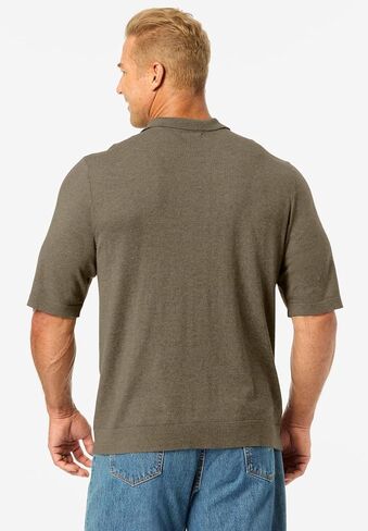 KingSize Men's Big & Tall No Tuck Sweater Polo in Saudi Arabia