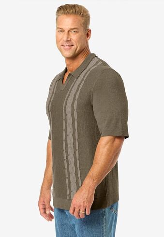 KingSize Men's Big & Tall No Tuck Sweater Polo in Saudi Arabia