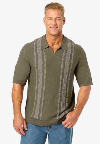 KingSize Men's Big & Tall No Tuck Sweater Polo in Saudi Arabia