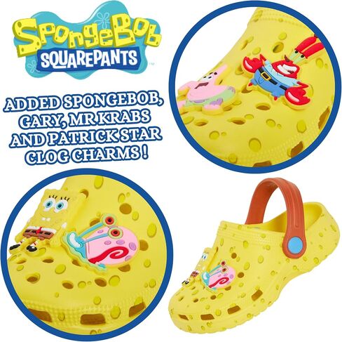 تسد squarepants Spongebob مع سحر صنادل الصنادل المتزحلقات الصيفية مع أحذية شاطئ العطلة في الكاحل in Kuwait