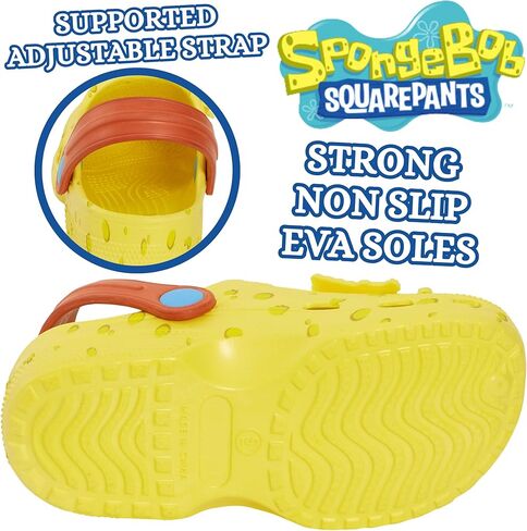 تسد squarepants Spongebob مع سحر صنادل الصنادل المتزحلقات الصيفية مع أحذية شاطئ العطلة في الكاحل in Kuwait