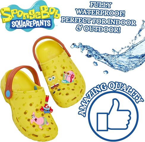 تسد squarepants Spongebob مع سحر صنادل الصنادل المتزحلقات الصيفية مع أحذية شاطئ العطلة في الكاحل in Kuwait