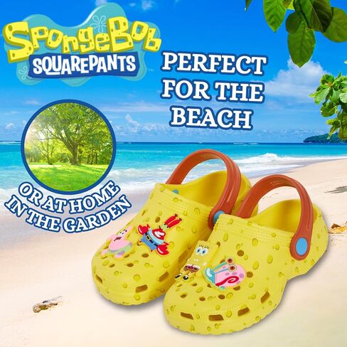 تسد squarepants Spongebob مع سحر صنادل الصنادل المتزحلقات الصيفية مع أحذية شاطئ العطلة في الكاحل in Kuwait