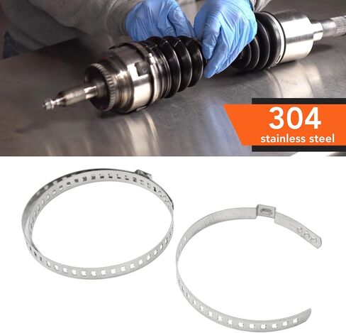 CV Boot Clamp Kit 24PCS الفولاذ المقاوم للصدأ الفولاذ المقاوم للصدأ الشريطية القابلة للتعديل محور محور محور المشبكات لسيارات ATV UTV in Saudi Arabia