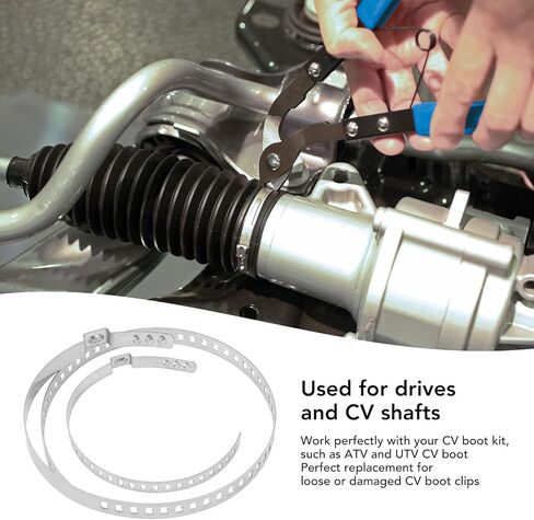CV Boot Clamp Kit 24PCS الفولاذ المقاوم للصدأ الفولاذ المقاوم للصدأ الشريطية القابلة للتعديل محور محور محور المشبكات لسيارات ATV UTV in Saudi Arabia