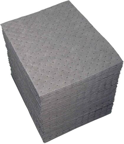Brady SPC MRO300 وسادات ماصة ممتازة متوسطة الوزن ومتعددة الأغراض (كيميائية/زيتية/ماء) مع غطاء من الألياف الدقيقة القوية ومنخفضة البطانة، رمادية، 38.1 سم عرض × 48.26 سم طول. مثقوبة. 100 منصات لكل حالة in Saudi Arabia