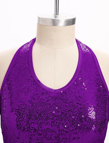 Afavom Women Trapeze Artist Circus Acrobat Costume Sparkle Sequin Bra Top + Striped Shorts Stage Performan in Saudi Arabia