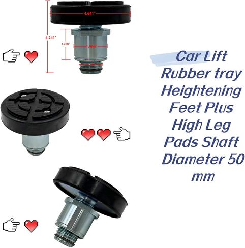 4 Car Lift Rubber Tray Heightening Feet Plus High Leg Pads Shaft Diameter 35mm in Saudi Arabia