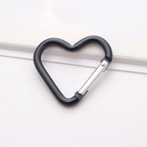Pink Heart Snap Hooks Carabiner Hook Clip Key Holder Aluminum Alloy Keychain Clips for Outdoor Traveling Walking Lightweight Aluminum Alloy Keychain Clip Backpack Carabiner Rustproof，Accessory in Saudi Arabia