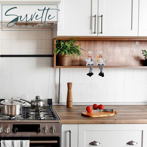 Chef Kitchen Décor Shelf Sitters with Long Legs - 2 Plates in Saudi Arabia