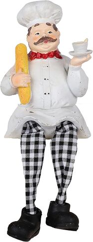 Chef Kitchen Décor Shelf Sitters with Long Legs - 2 Plates in Kuwait