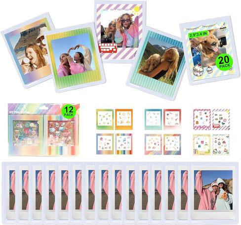 2x3 Photo Border Stickers for FujiFilm Instax Mini 12/11/9/8/7+/99/90 EVO Instant Camera 3 inch Film - Multicolor 60 pcs in Kuwait