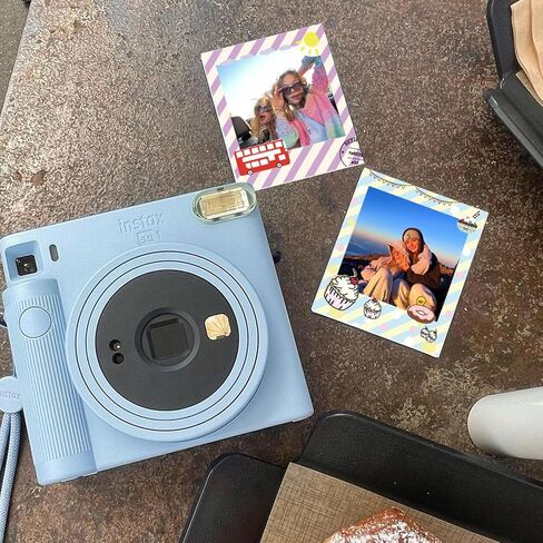 2x3 Photo Border Stickers for FujiFilm Instax Mini 12/11/9/8/7+/99/90 EVO Instant Camera 3 inch Film - Multicolor 60 pcs in Kuwait