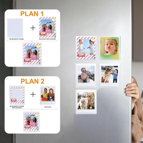 2x3 Photo Border Stickers for FujiFilm Instax Mini 12/11/9/8/7+/99/90 EVO Instant Camera 3 inch Film - Multicolor 60 pcs in Kuwait
