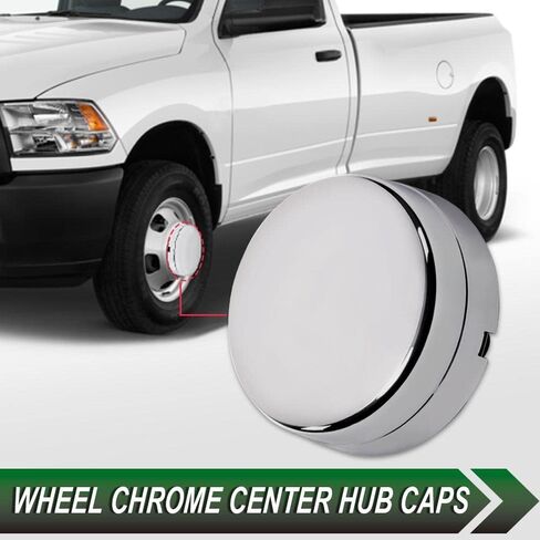 VRracing 2PCS Wheel Center Caps Compatible with 2003-2017 Dodge Ram 3500 1-Ton Dually Wheel Chrome Center Hub Caps Pair in Saudi Arabia