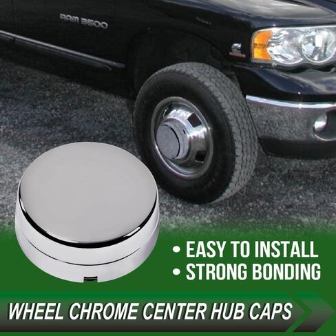 VRracing 2PCS Wheel Center Caps Compatible with 2003-2017 Dodge Ram 3500 1-Ton Dually Wheel Chrome Center Hub Caps Pair in Saudi Arabia