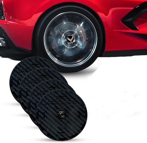 C8 Corvette DynamicCaps Show Edition Floating Center Caps - Self Leveling Spinning Hub Cap - Set of 4 for 2020-2025 Corvettes in Saudi Arabia