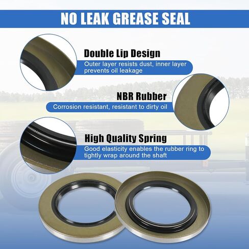 4 Sets 25580 14125A Boat Trailer Axle Bearings Kit, 22333TB/10-36 Grease Seals, 2.72'' Dust Caps Spindle Nuts Cotter Pins Washers for 5200-7000 lbs Tandem Axles #D42 Spindle in Kuwait