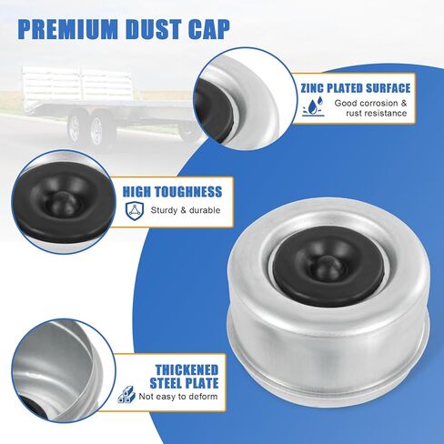 4 Sets 25580 14125A Boat Trailer Axle Bearings Kit, 22333TB/10-36 Grease Seals, 2.72'' Dust Caps Spindle Nuts Cotter Pins Washers for 5200-7000 lbs Tandem Axles #D42 Spindle in Kuwait