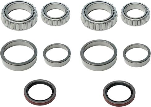 2 Sets Trailer Supplies 8000 lbs Bearing Kit – Fits #42 Spindle – 25580/02475 Bearings, 25520/02420 Races, 10-225 Seal, 2.72" Dust Caps w/Extra Plugs, Cotter Pins, Washers in Saudi Arabia