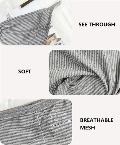 Men's See Through Bikini Low Rise Sexy Briefs Mesh Breathable Bulge Pouch Underwear in Kuwait