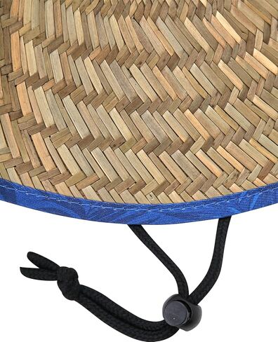 Nautica Men's Straw Lifeguard Hat - Lightweight Wide Brim Outdoor Beach Sun Hats for Men with Adjustable Chin Strap in Saudi Arabia