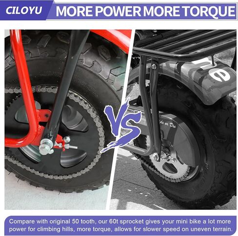 60T Substrocket 420 Chain Mini Bike Rike Assembly مجموعة استبدال CT200U BT200X in Saudi Arabia