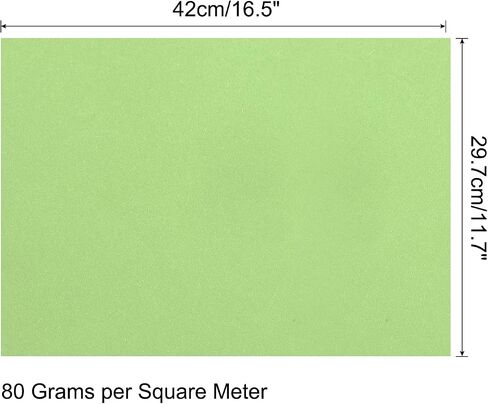 MECCANIXITY 50 Sheets Colored Copy Paper 8 1/2 Inch Printer Paper 22lb/80gsm Emerald Green for Office Printing, Document Copying, Invitations, Forms, Art Projects in Saudi Arabia