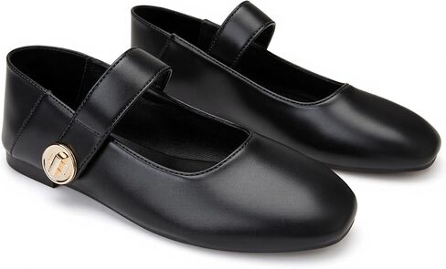 Trary Flats for Women Mary Jane Shoes Dress Shoes for Women Comfortable Business Office Casual with Velcro in Saudi Arabia