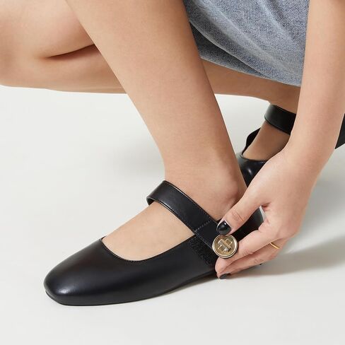 Trary Flats for Women Mary Jane Shoes Dress Shoes for Women Comfortable Business Office Casual with Velcro in Saudi Arabia